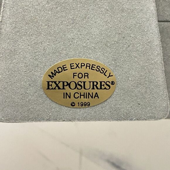 Vtg Exposures HandPainted "March" Months of the Year 4X6 Picture Frame Lion Lamb - Picture 5 of 8